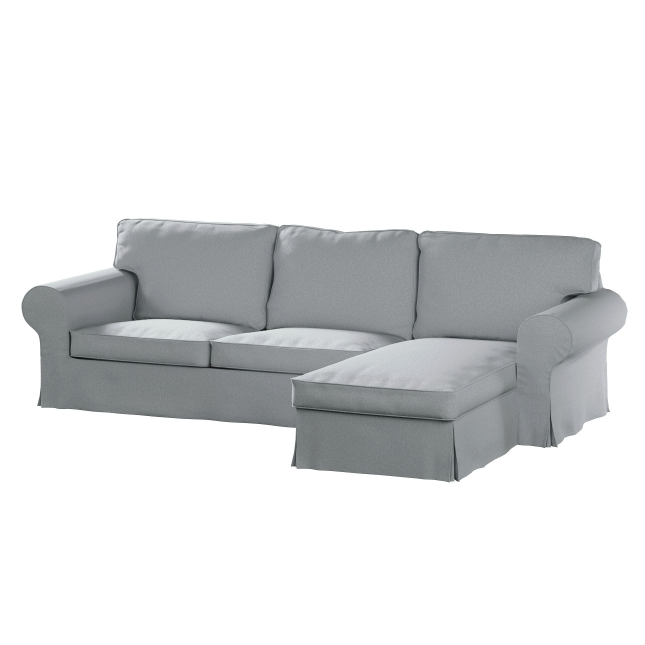 Bezug für Ektorp 2-Sitzer Sofa mit Recamiere, grau, Ektorp 2-Sitzer Sofabez günstig online kaufen
