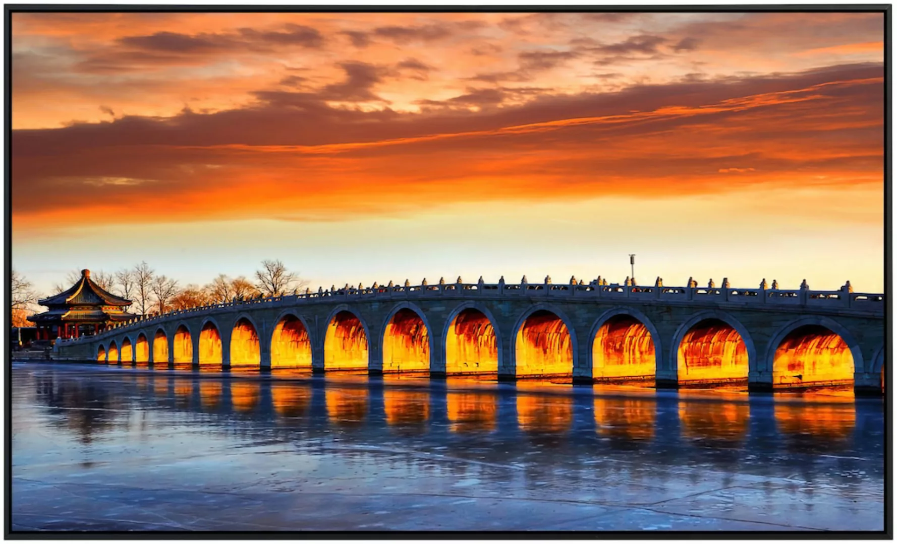 Papermoon Infrarotheizung »Beijing Summer Palace Bridge«, sehr angenehme St günstig online kaufen
