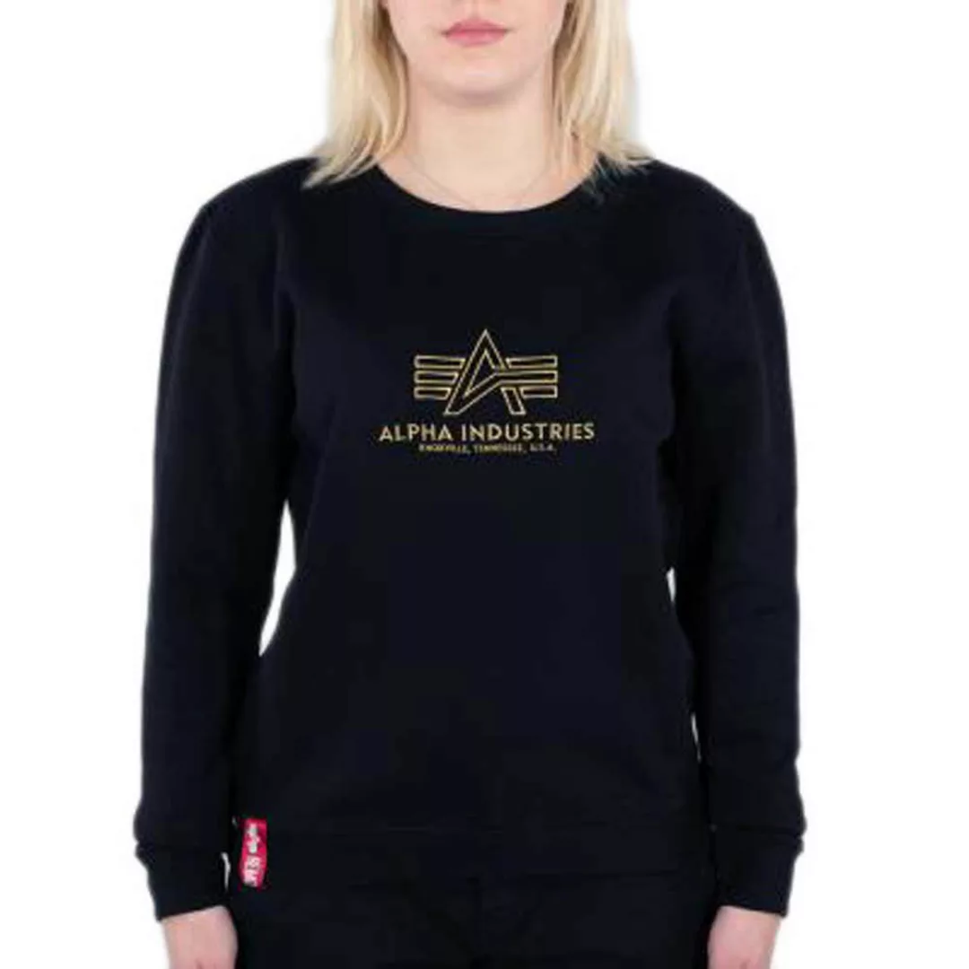 Alpha Industries Basic Embroidery Pullover XS Black günstig online kaufen