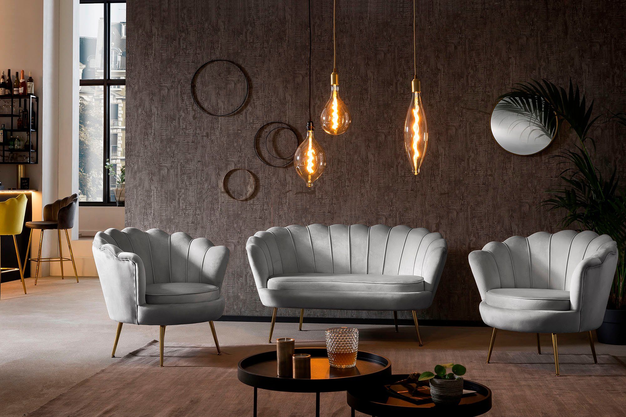 SalesFever 2-Sitzer "Clam", Muscheldesign-Breite 136 cm: Pure Extravaganz günstig online kaufen