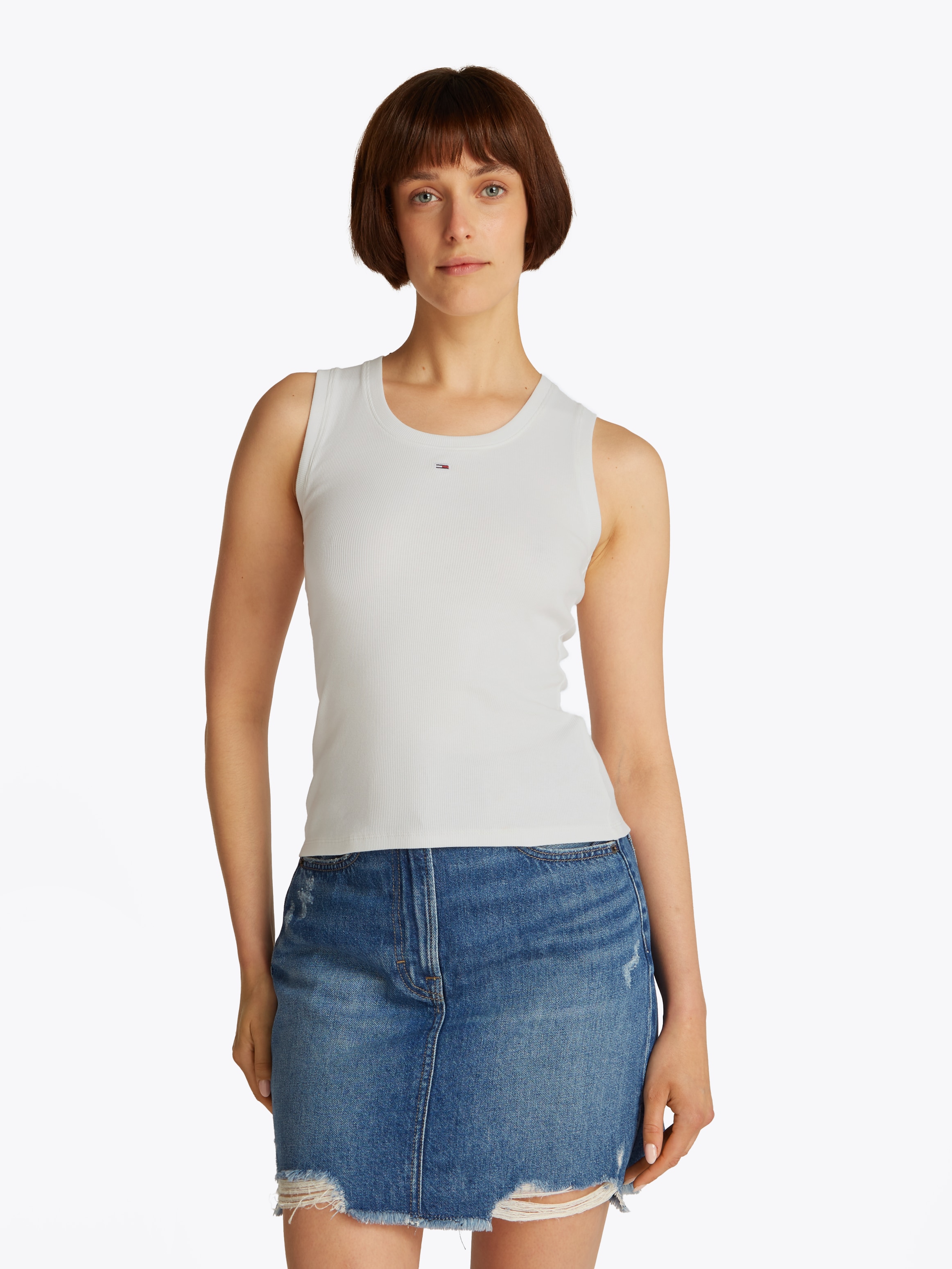 Tommy Jeans Curve Tanktop "TJW ESSENTIAL RIB TANK EXT", in Großen Größen, R günstig online kaufen