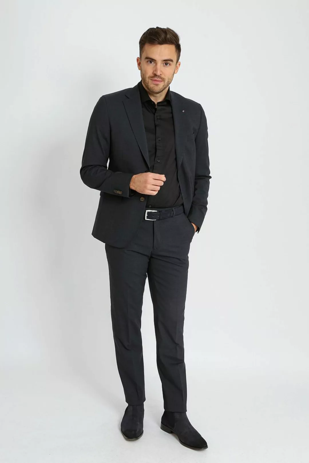 Suitable Strato Pied De Poule Suit Wool Navy - Größe 46 günstig online kaufen