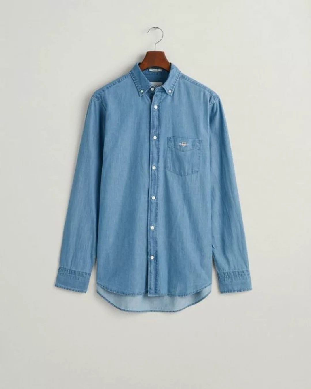 Gant Langarmhemd "Regular Fit Denimhemd Jeanshemd pflegeleicht" günstig online kaufen