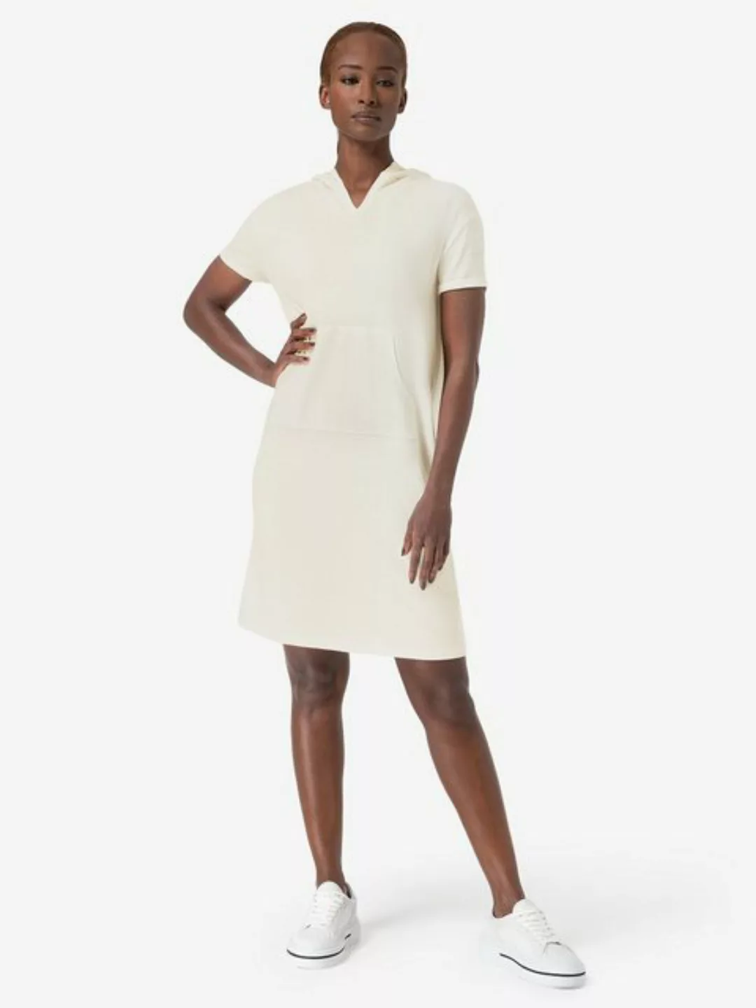 SUPER.NATURAL Sweatkleid kurz, nachhaltig, Merino HOODED BIO DRESS mit Kapu günstig online kaufen