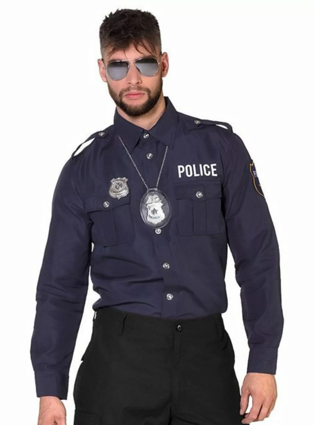 Boland T-Shirt 'Police' Polizeihemd Schwarzes Hemd für knackige Police Offi günstig online kaufen