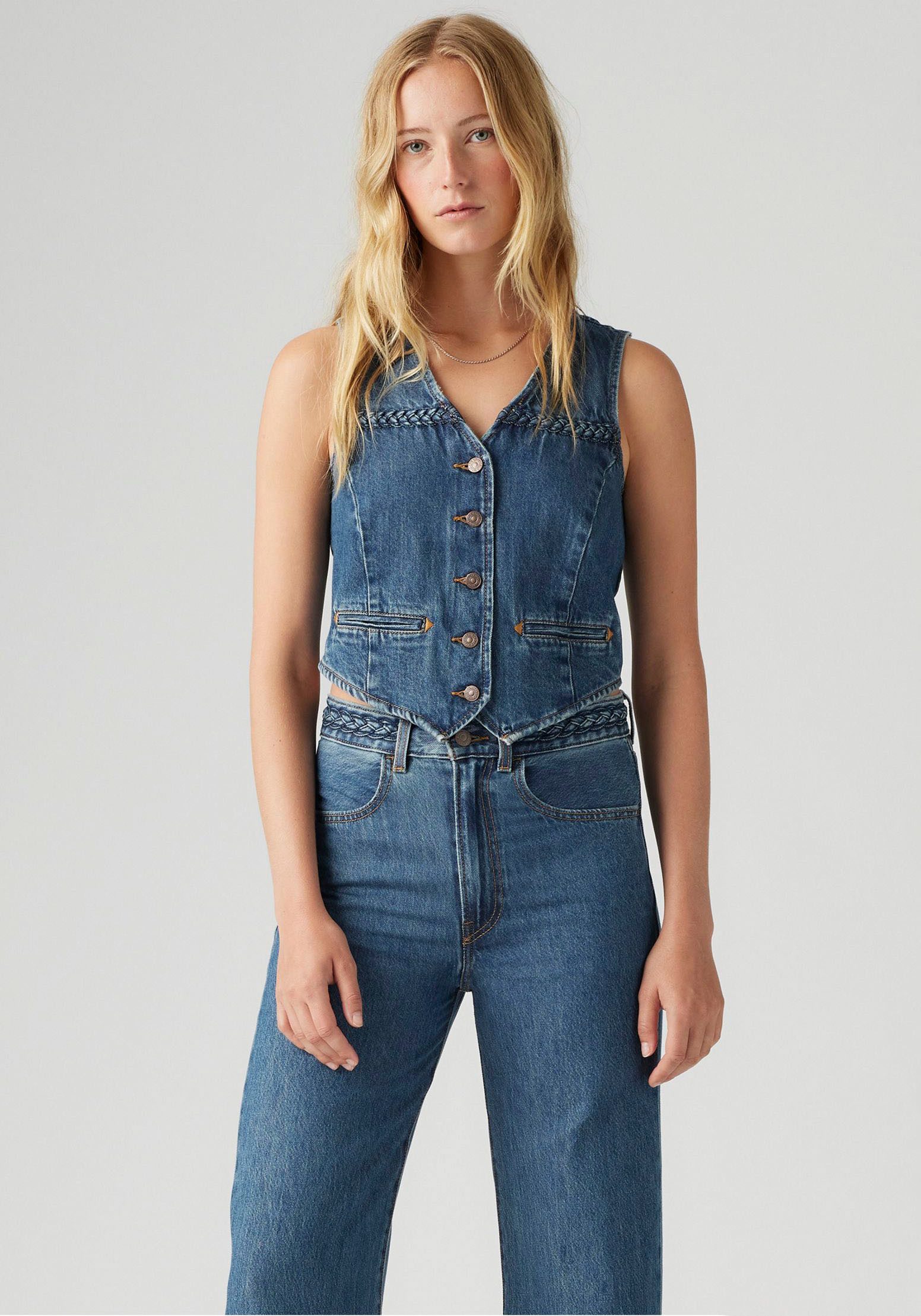 Levi's® Jeansweste BRAIDED VEST mit Ziernähten günstig online kaufen