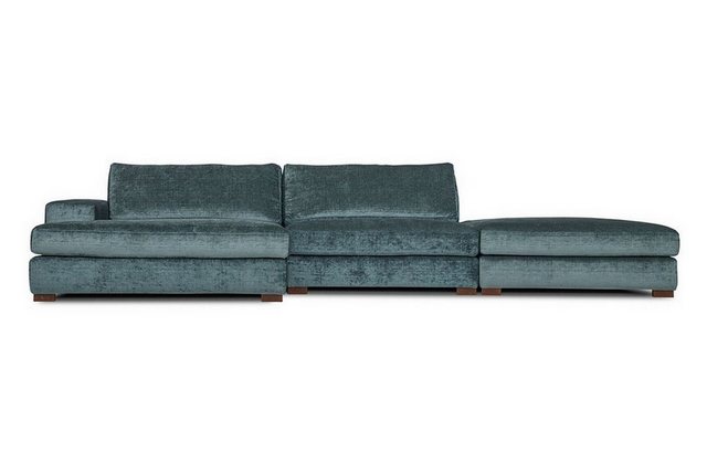 daslagerhaus living Sofa Sofakombination First Samt petrol günstig online kaufen