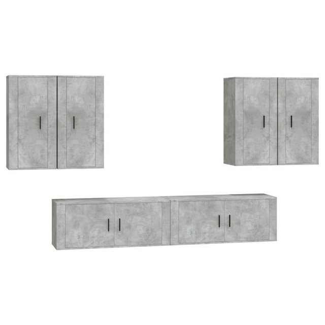 furnicato TV-Schrank 6-tlg. TV-Schrank-Set Betongrau Holzwerkstoff günstig online kaufen