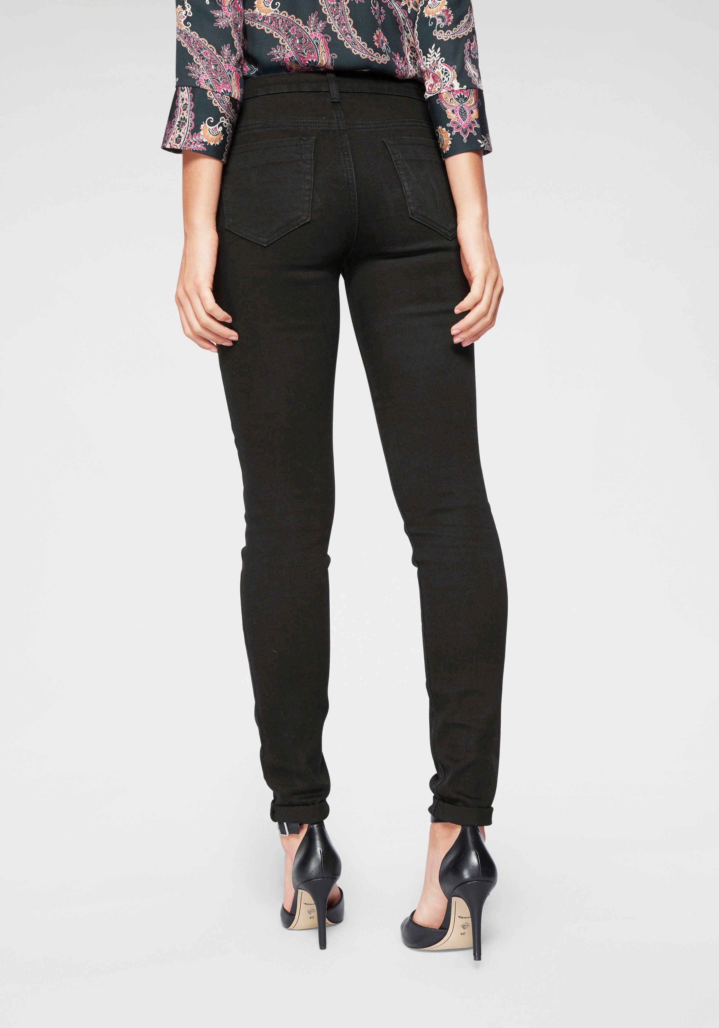 Tamaris Skinny-fit-Jeans, schmale Beinform, normale Leibhöhe, 5-Pocket-Form günstig online kaufen