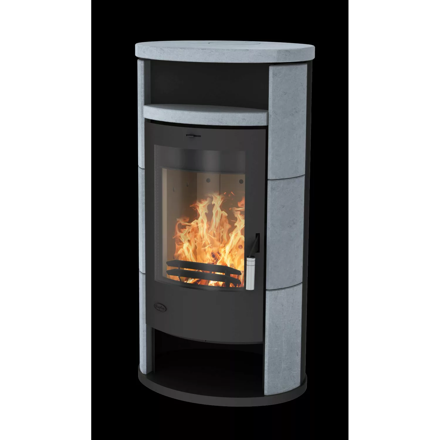 Fireplace Kaminofen Alicante Speckstein-Verkleidung Gussgrau 8 kW günstig online kaufen