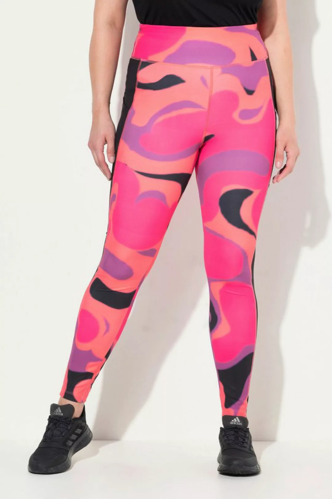 Ulla Popken Lederimitathose Sportleggings schnelltrocknend High Waist recyc günstig online kaufen