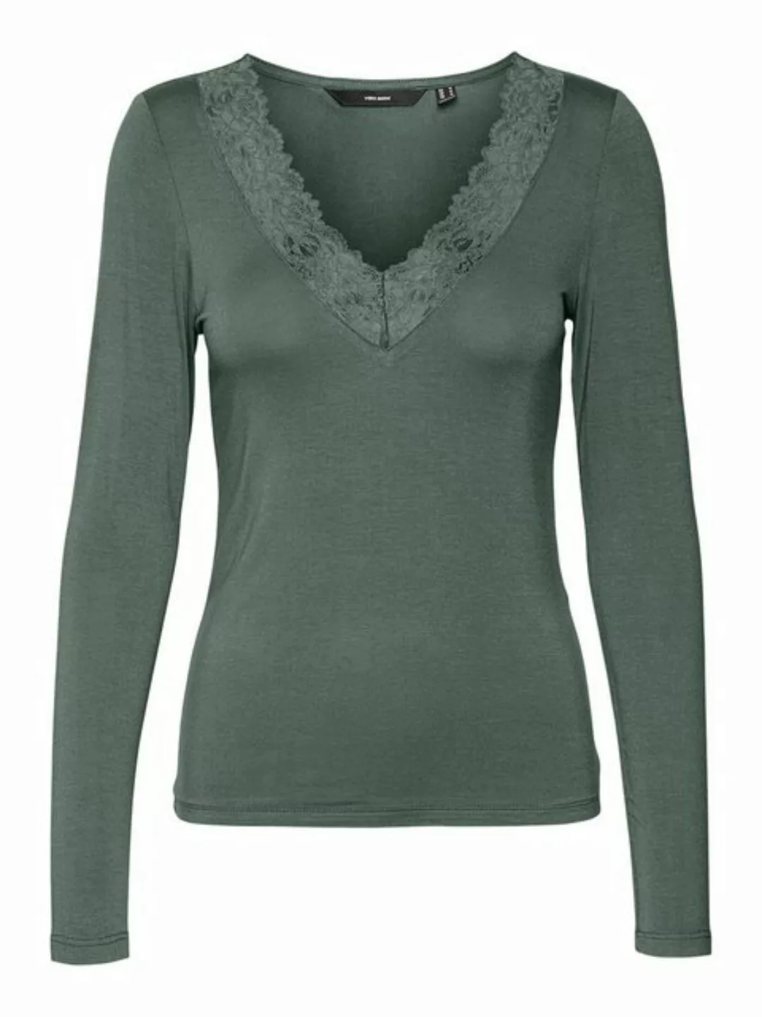 Vero Moda V-Shirt "VMROSA LS V-NECK LACE TOP GA JRS NOOS" günstig online kaufen