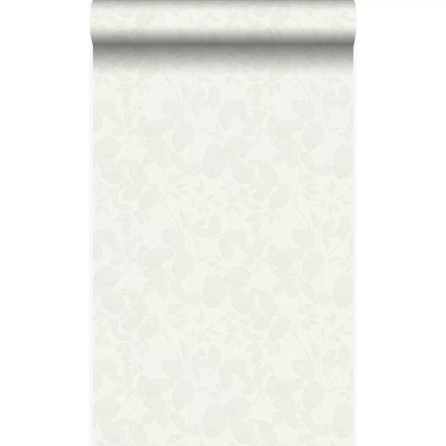 Origin Wallcoverings Tapete Blätter Weiß 53 cm x 10,05 m 346541 günstig online kaufen