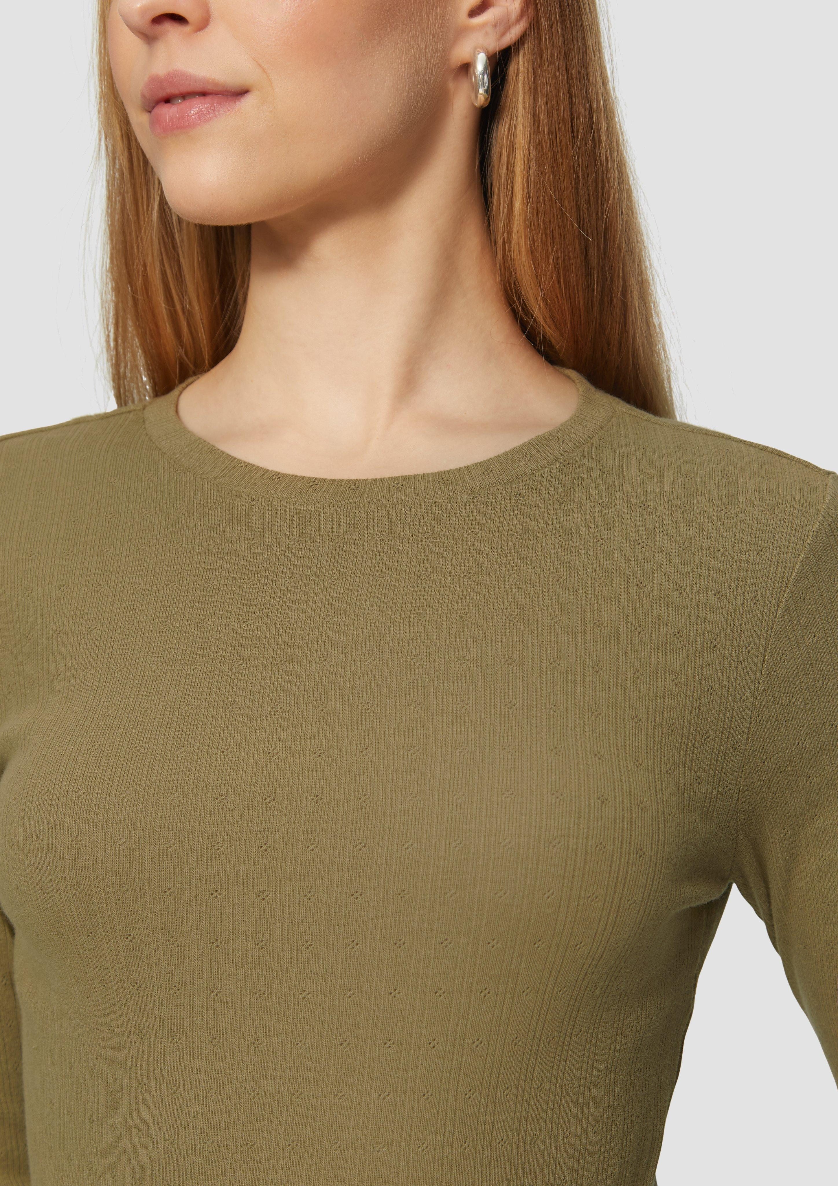 QS Langarmshirt Slim Fit Langarmshirt mit günstig online kaufen
