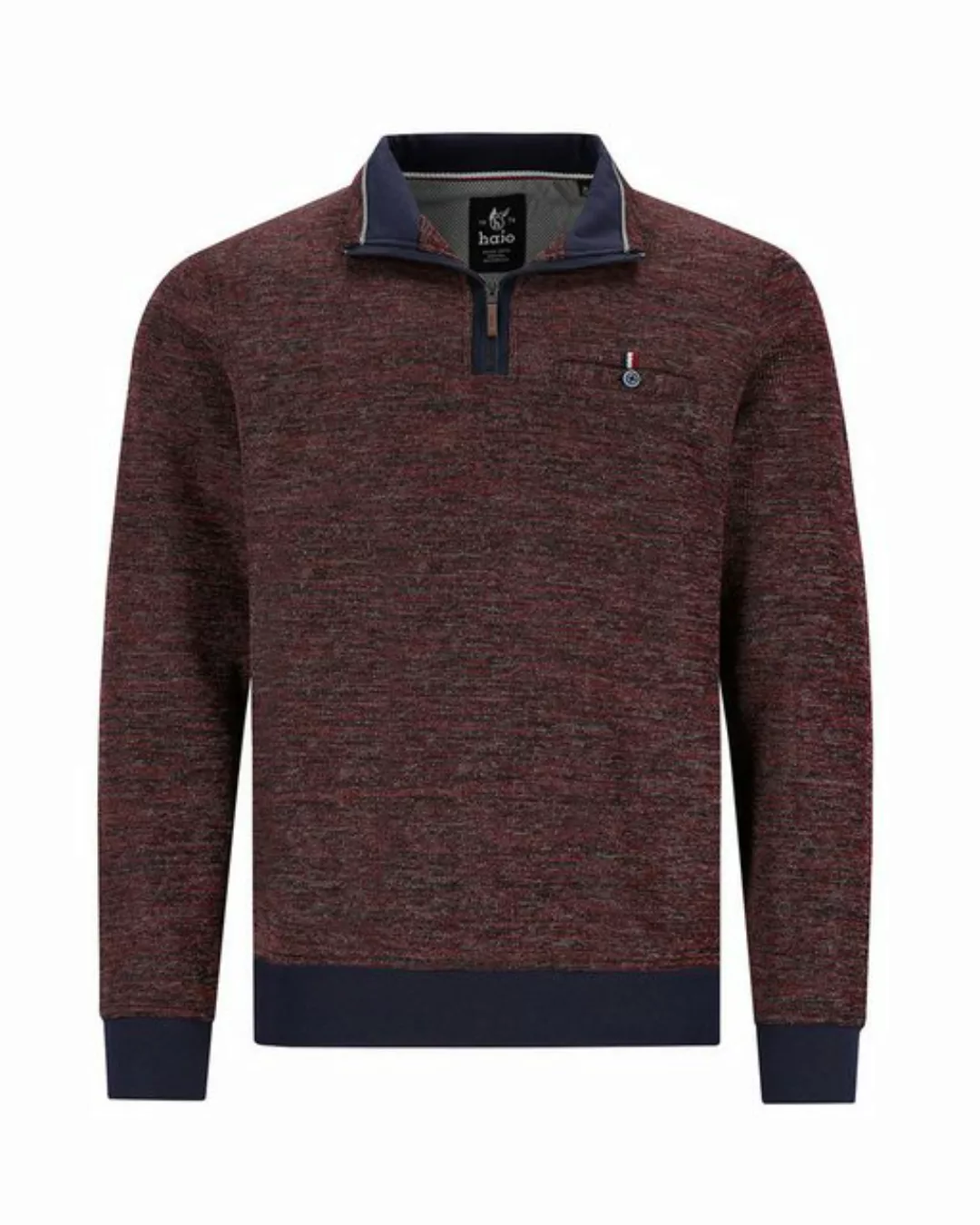 Hajo Sweatshirt Herren Sweatshirt Troyer Kragen (1-tlg) Stay Fresh Bügelfre günstig online kaufen