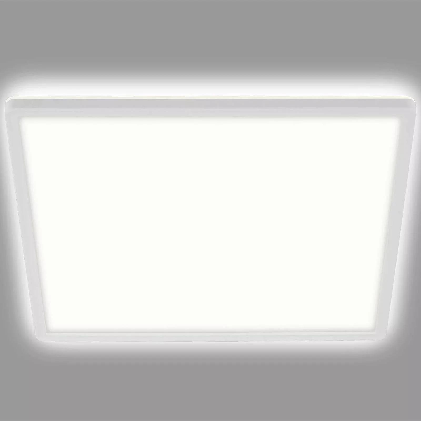 Brilo LED-Deckenleuchte Slim 18 W Eckig Weiß günstig online kaufen