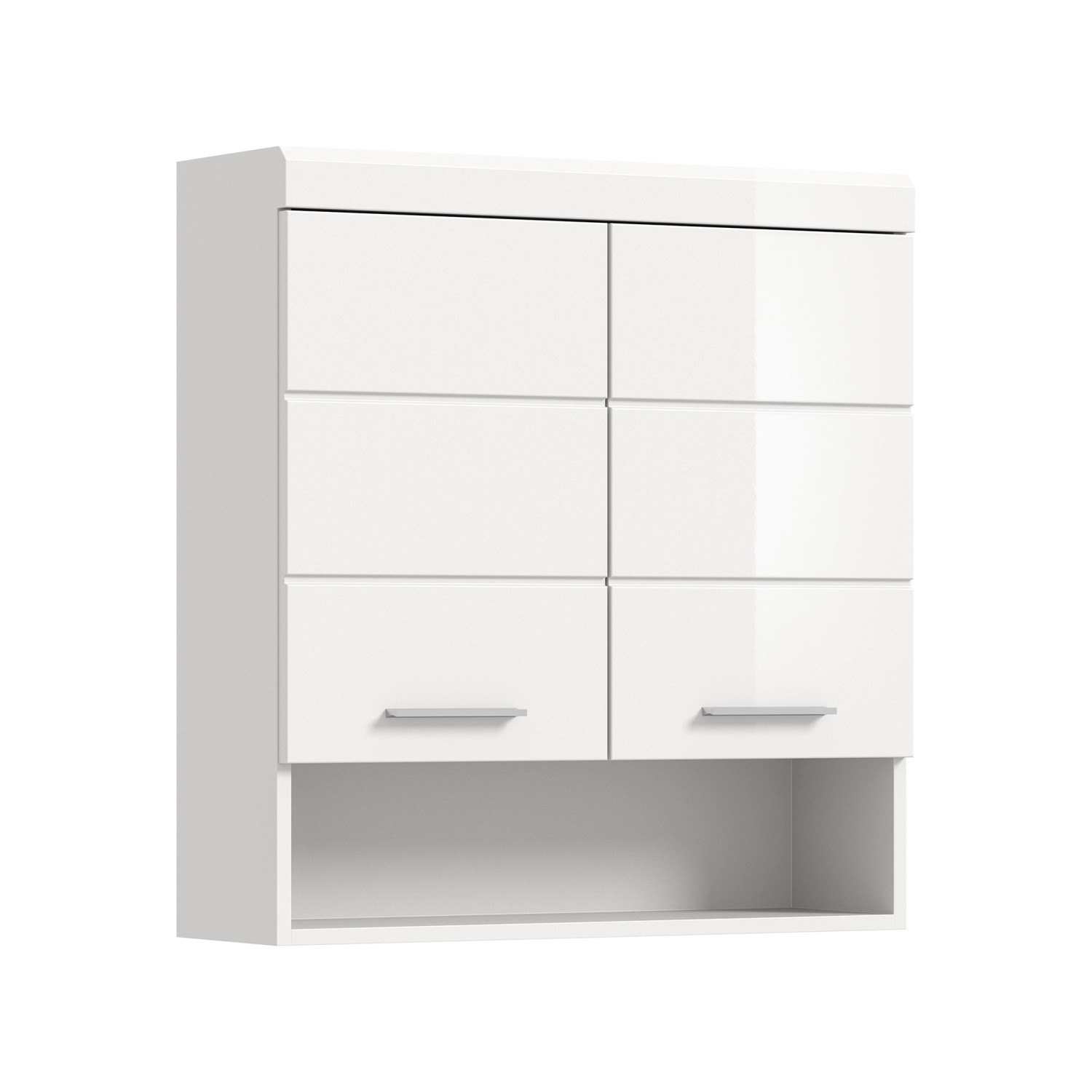 Hängeschrank 74 cm x 79 cm x 24 cm Front Weiß Hochglanz FSC® günstig online kaufen