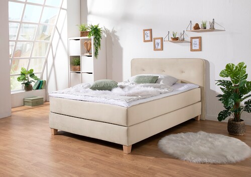 Home affaire Boxspringbett "Fargo", inkl. Topper, in 3 Matratzenarten, in S günstig online kaufen