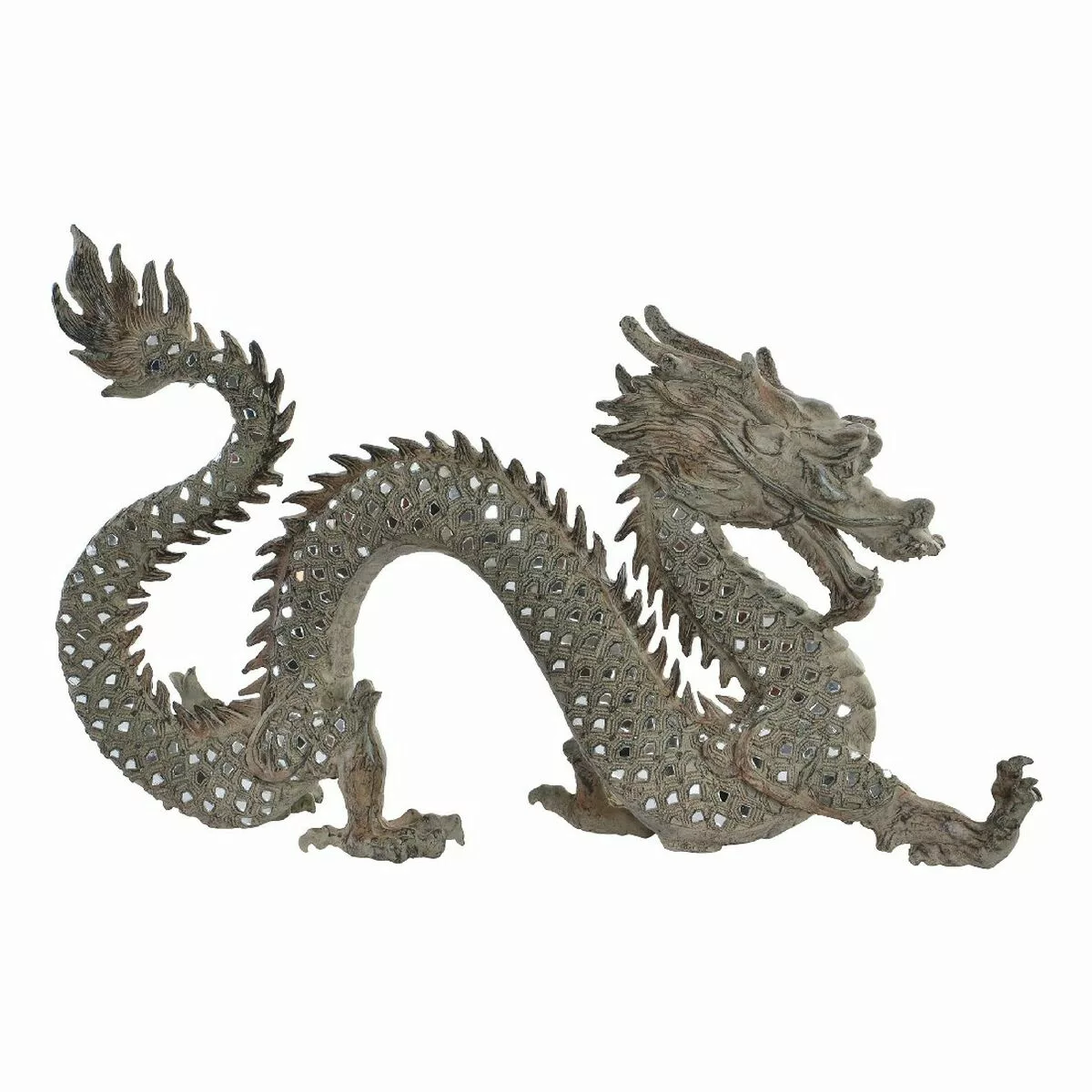 Deko-figur Dkd Home Decor Drache Harz Kristall (52 X 13.5 X 31 Cm) günstig online kaufen