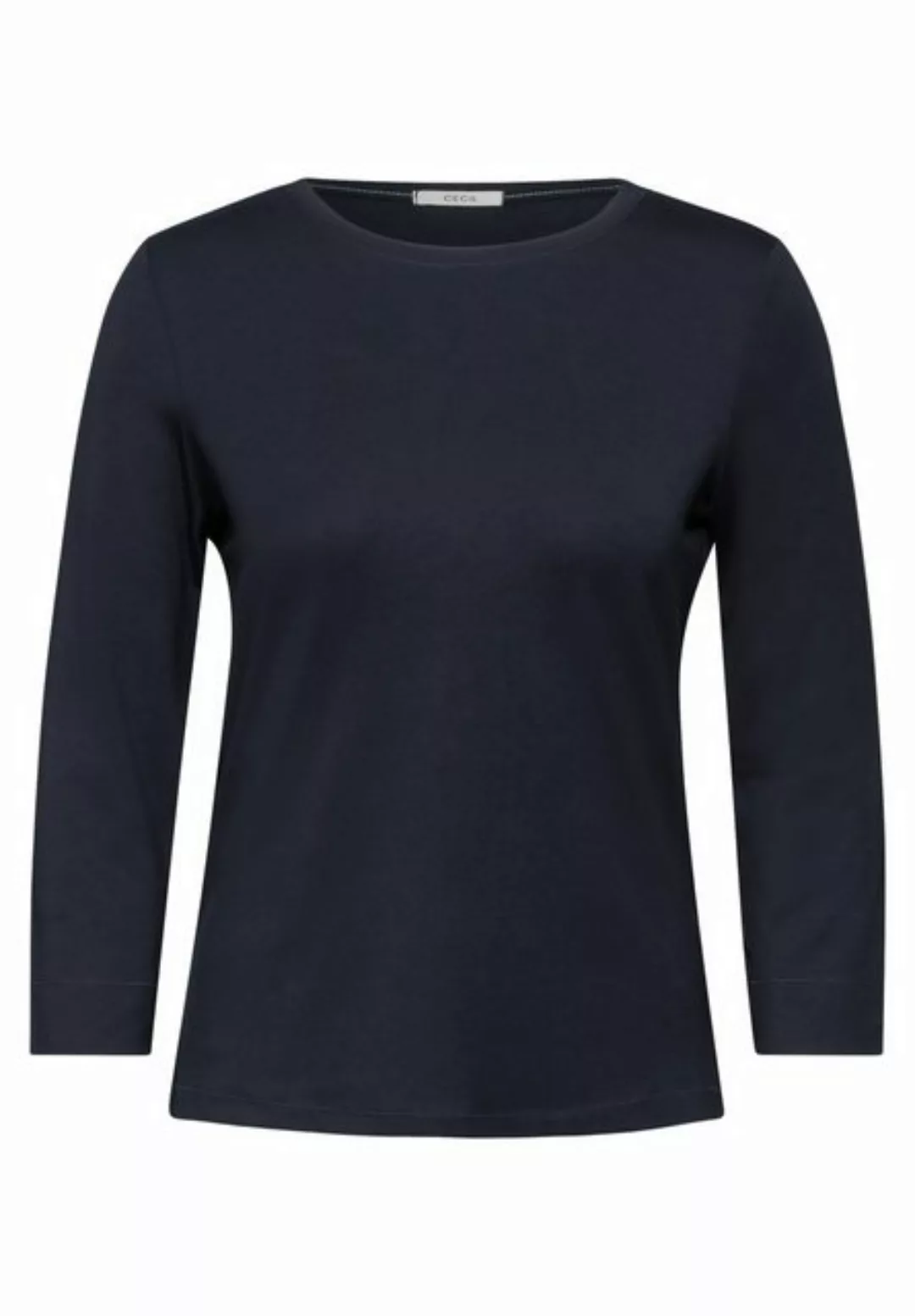 Cecil 3/4-Arm-Shirt Cecil Basic Shirt in Universal Blue (1-tlg) Nicht Vorha günstig online kaufen