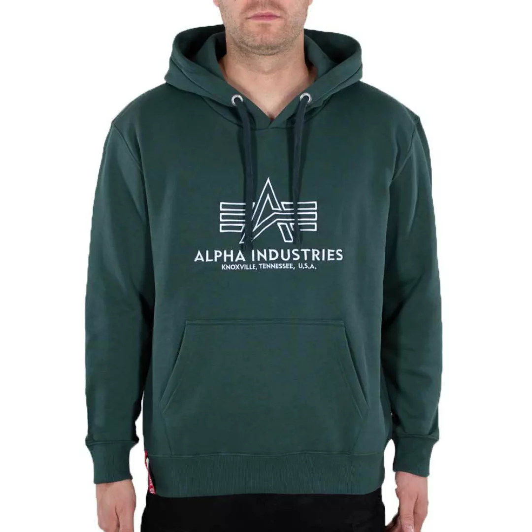 Alpha Industries Basic Embroidery Pullover XS Navy Green günstig online kaufen
