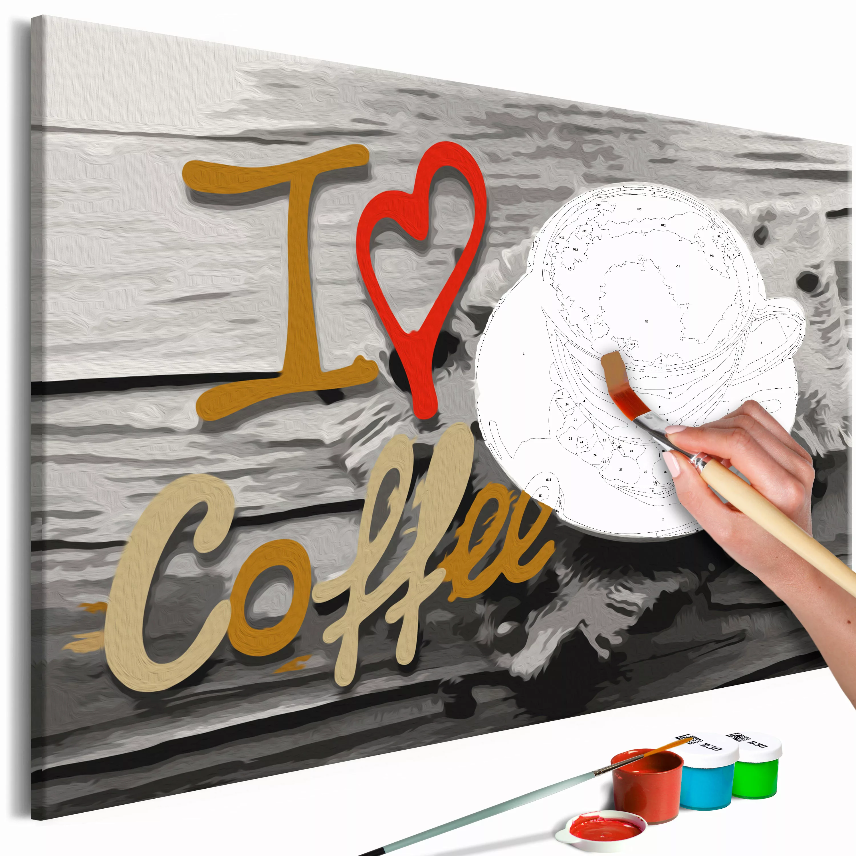 Malen Nach Zahlen - I Love Coffee günstig online kaufen
