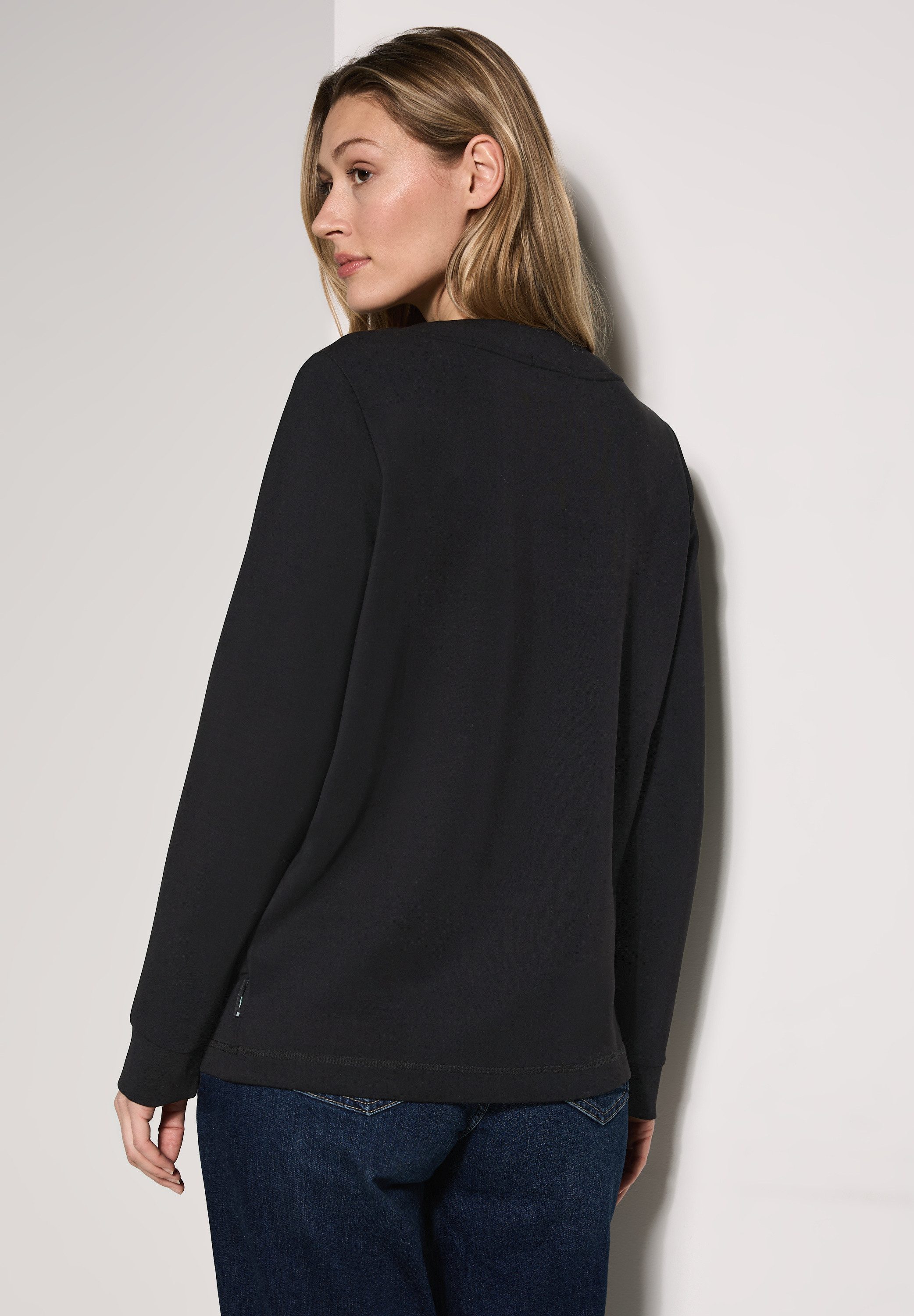 CECIL Sweatshirt mit Tunnelzug am Kragen günstig online kaufen