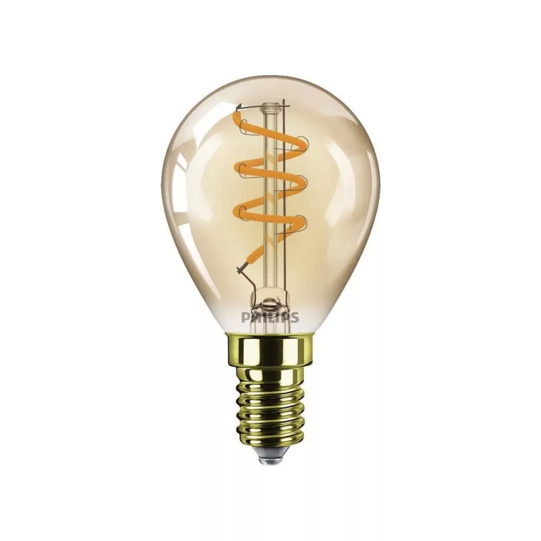 Philips Vintage LED Filament Lampe ersetzt 25W E14 Tropfen - P45 3W 250lm 2 günstig online kaufen