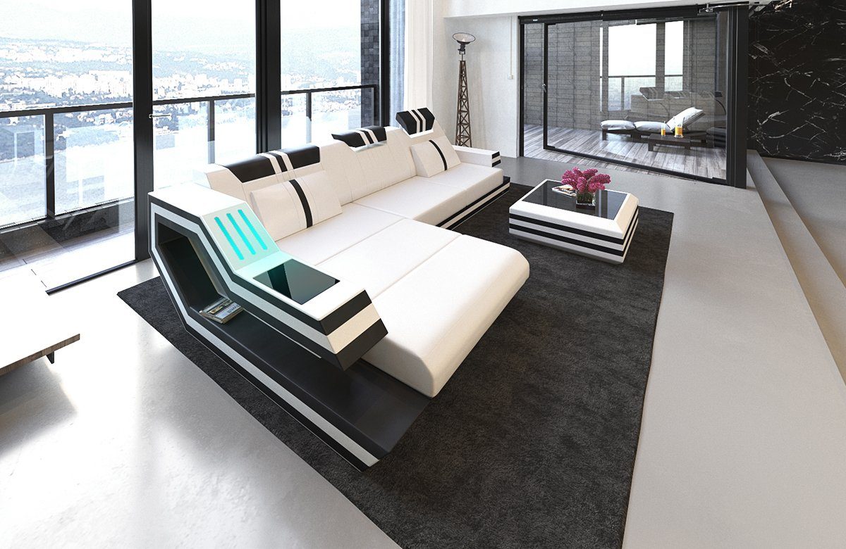Sofa Dreams Ecksofa Ledercouch Ledersofa Ravenna günstig online kaufen