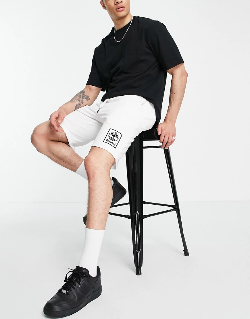 Timberland – Sommer-Sweatshorts in Weiß günstig online kaufen