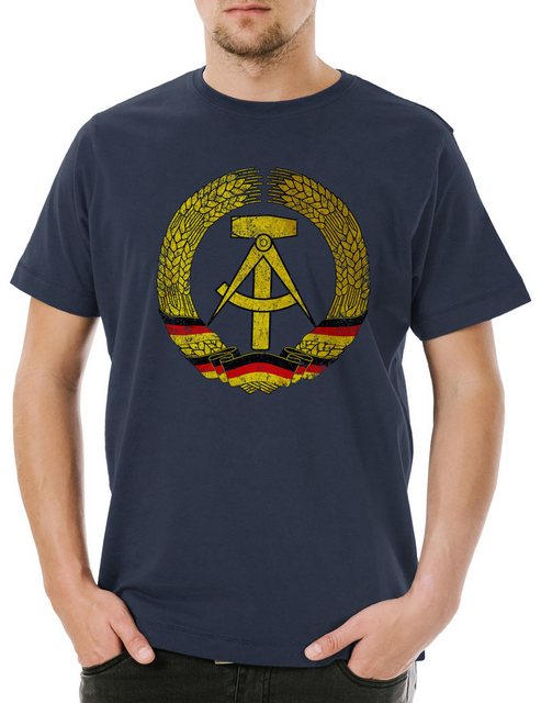 Urban Backwoods Print-Shirt DDR Symbol Herren T-Shirt Ostzone Fahne Wappen günstig online kaufen