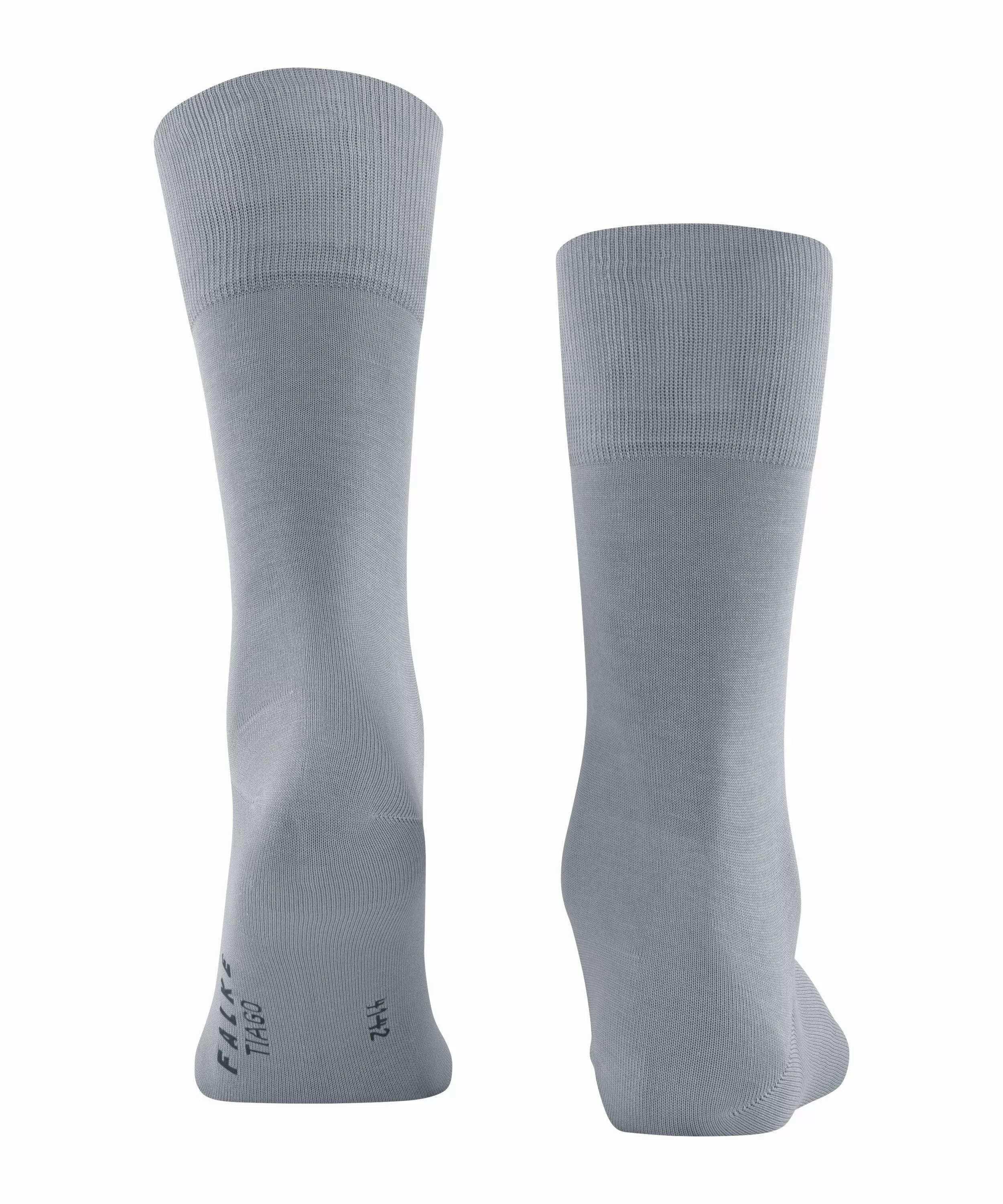 FALKE Tiago Herren Socken, 41-42, Grau, Uni, Baumwolle, 14662-321404 günstig online kaufen