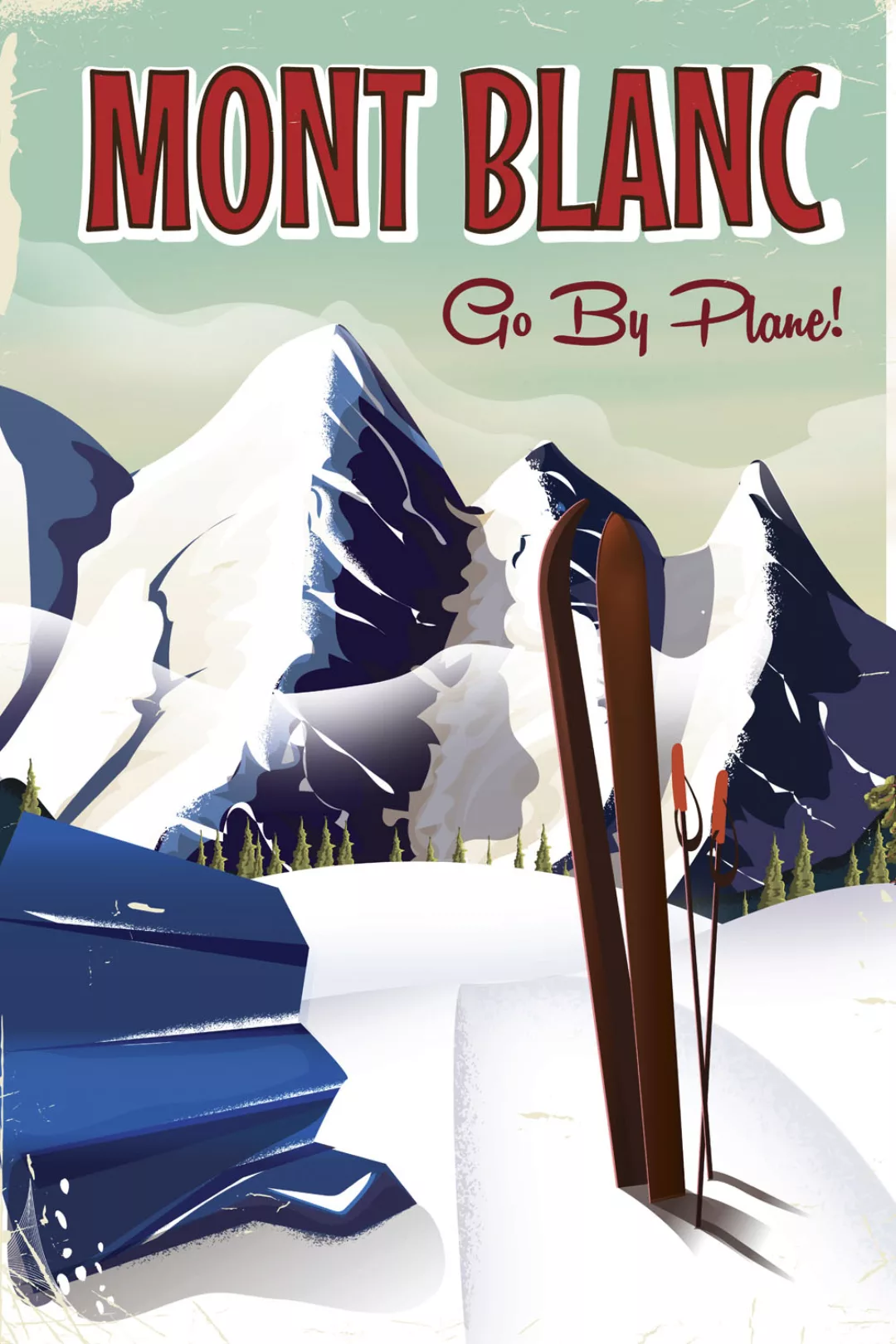 queence Metallbild "Mont Blanc", (1 St.), Stahlschilder günstig online kaufen