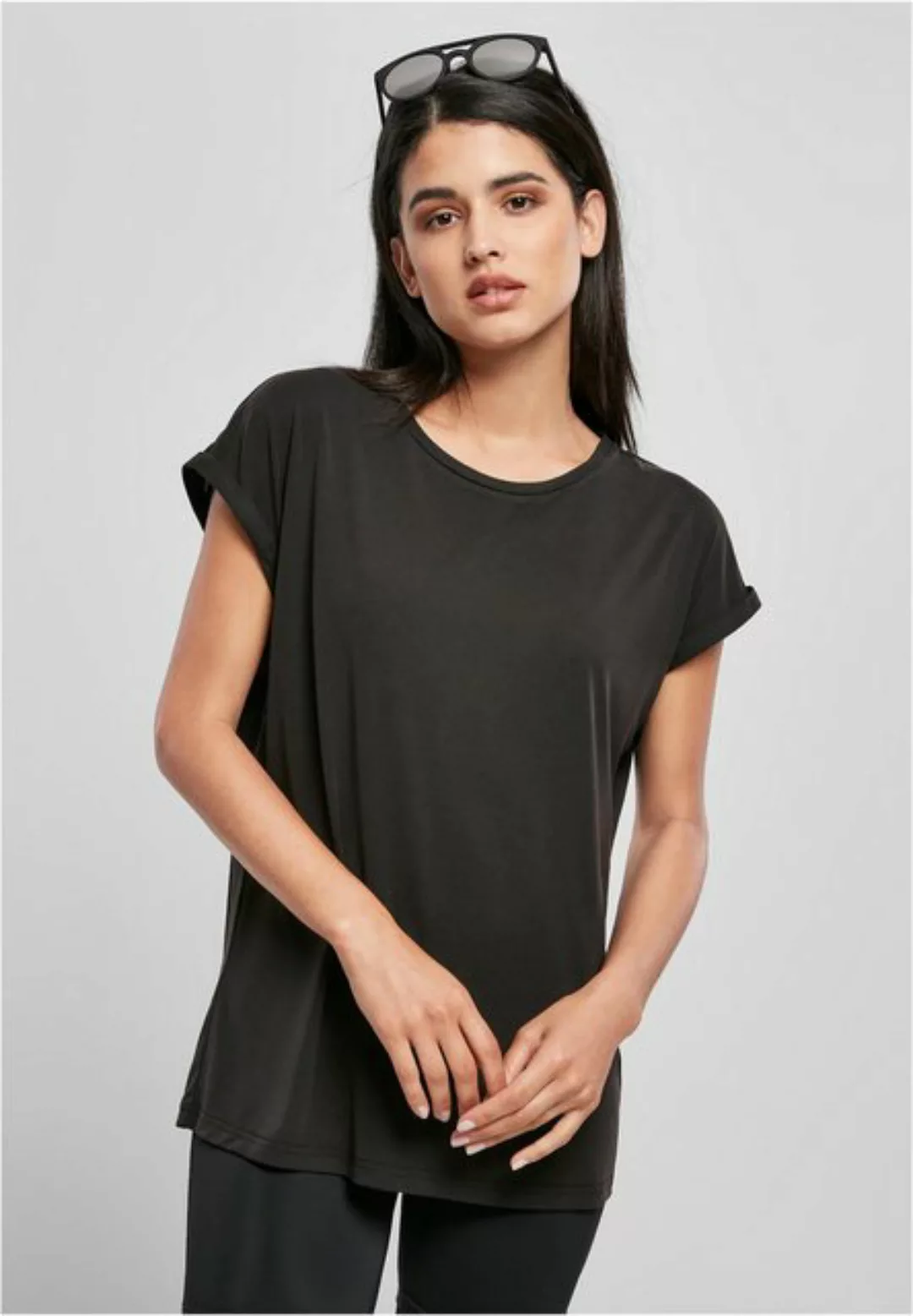 URBAN CLASSICS T-Shirt TB4092 - Ladies Modal Extended Shoulder Tee black M günstig online kaufen