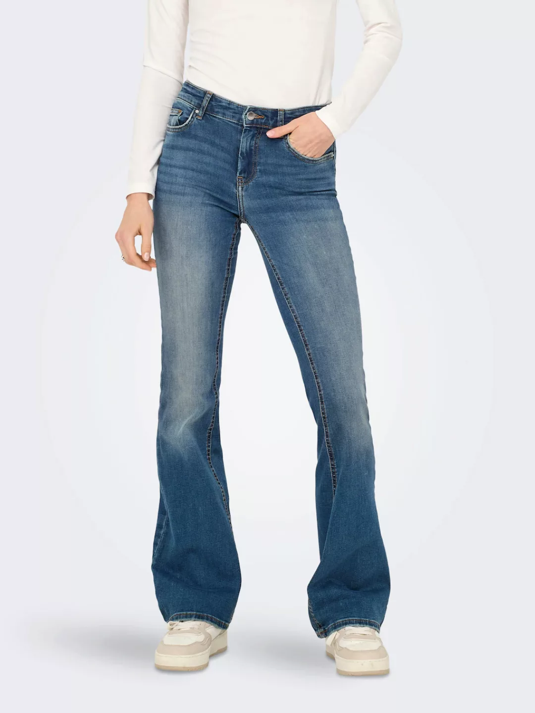 ONLY Bootcut-Jeans "ONLBLUSH MID FLARED DNM DOT741 NOOS" günstig online kaufen