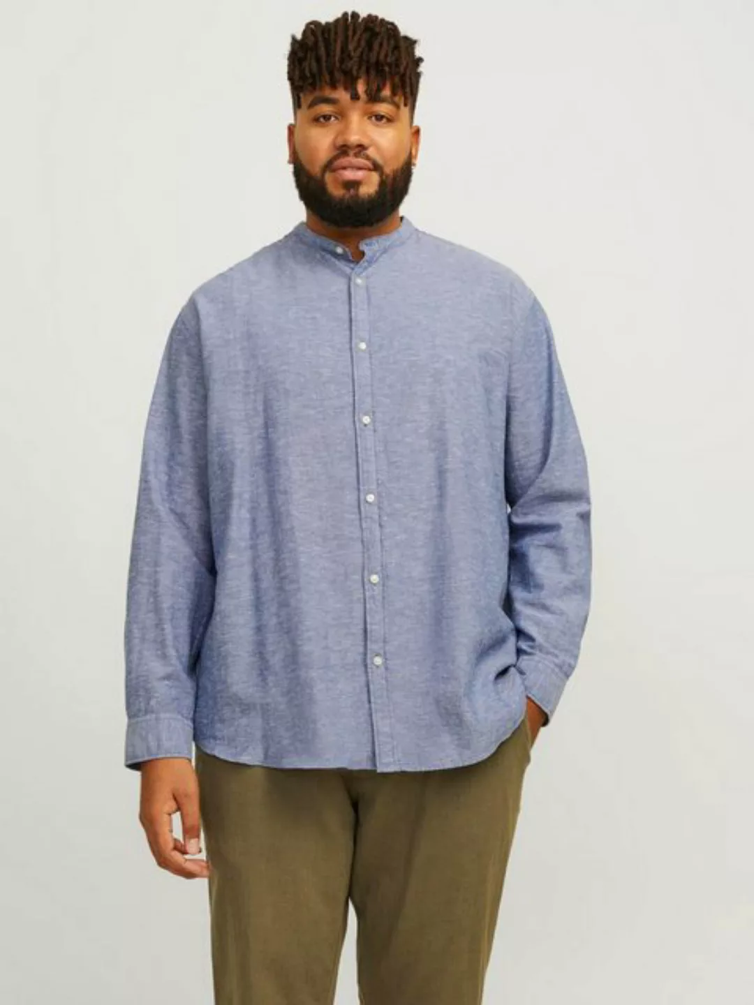 Jack & Jones PlusSize Kurzarmhemd JJELINEN BLEND SHIRT SS SN PLS günstig online kaufen