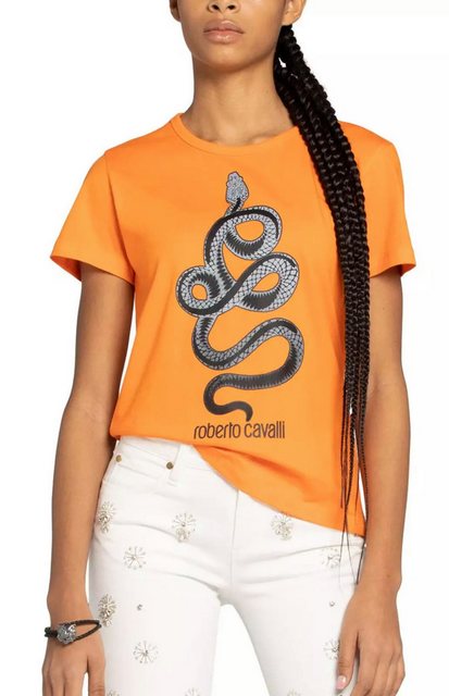 roberto cavalli T-Shirt Firenze RC Monogram Snake-Print Slim Fit Street-Chi günstig online kaufen