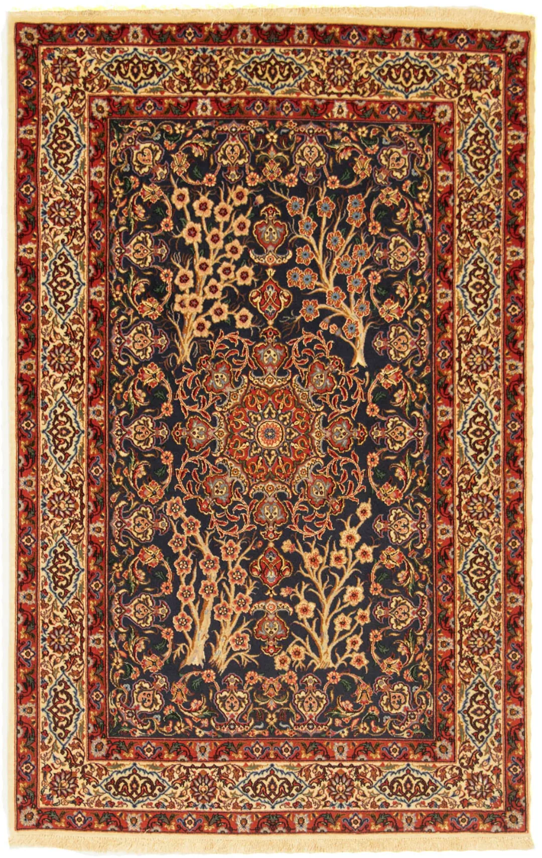morgenland Teppich »Isfahan Teppich handgeknüpft blau«, rechteckig, handgek günstig online kaufen