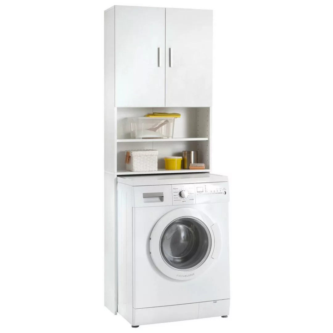 Waschmaschinen-Überbau 2-trg OLBIA/NASSAU von FMD Weiß matt günstig online kaufen