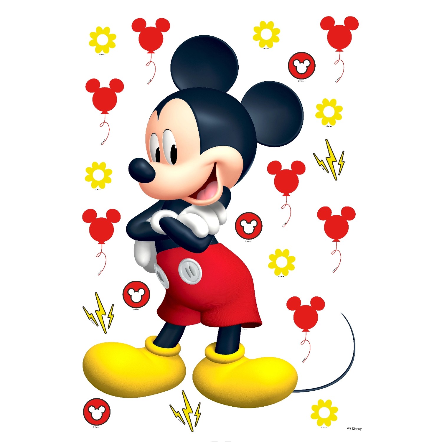 Disney Wandtattoo Micky Maus Gelb und Rot 42,5 x 65 cm 600108 günstig online kaufen