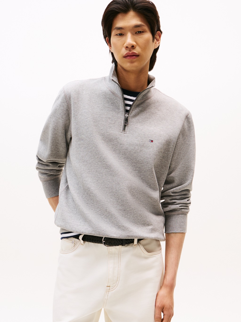 Tommy Hilfiger Sweatshirt "ESSENTIAL FLEECE 1/4 ZIP", mit Stehkragen günstig online kaufen