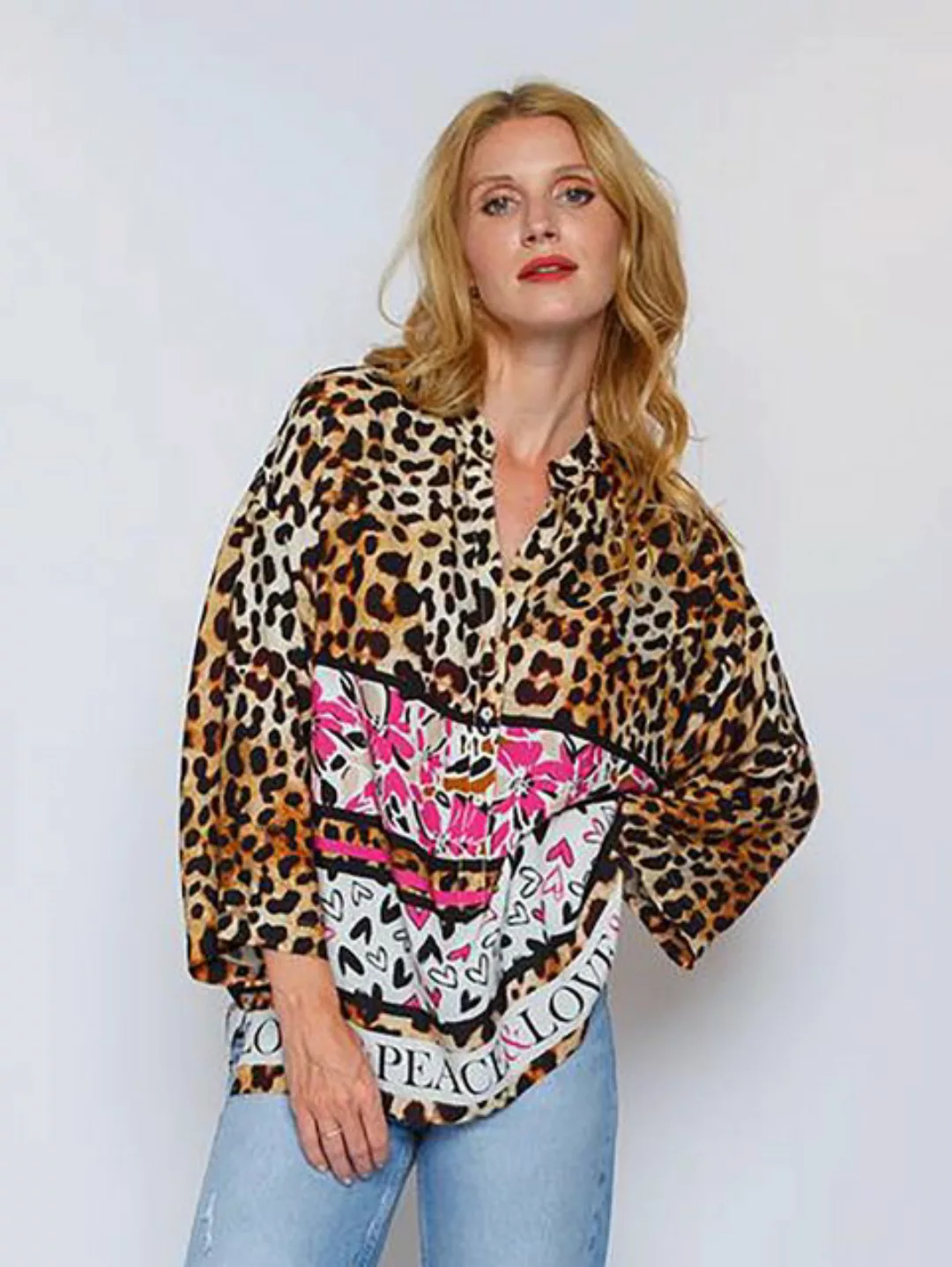 Emily Van Den Bergh Klassische Bluse Boxy Bluse Leo Love günstig online kaufen