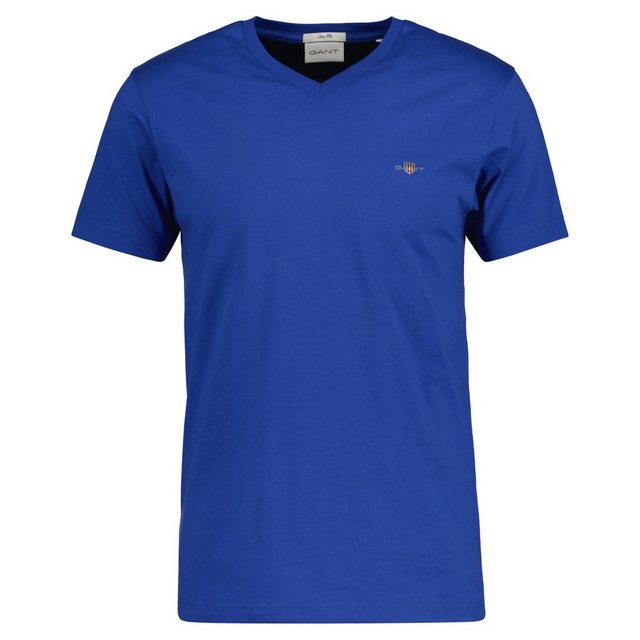 Gant T-Shirt Herren T-Shirt V-Neck, Slim Fit - SLIM SHIELD günstig online kaufen