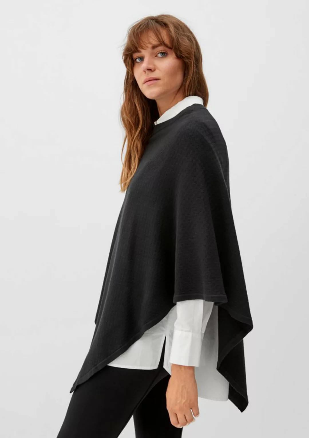 s.Oliver Poncho Poncho aus Baumwollmix günstig online kaufen