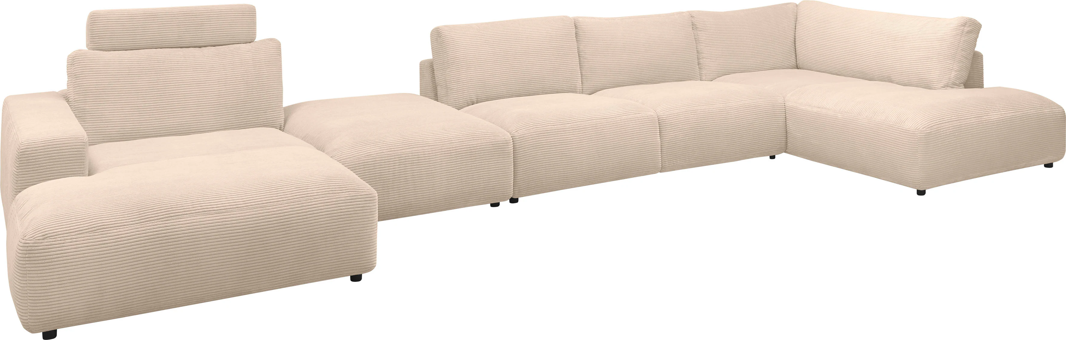 Musterring Wohnlandschaft "Lucia U-Form", Cord-Bezug, inklusive Kopfstütze, günstig online kaufen