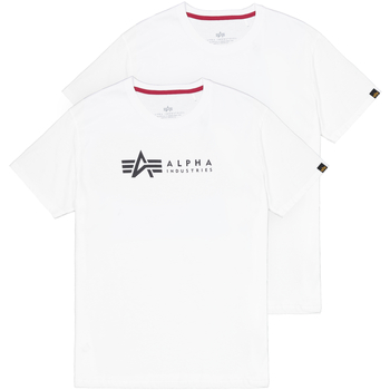 Alpha Industries  T-Shirts & Poloshirts Alpha Label T-Shirt 2 Pack - white günstig online kaufen