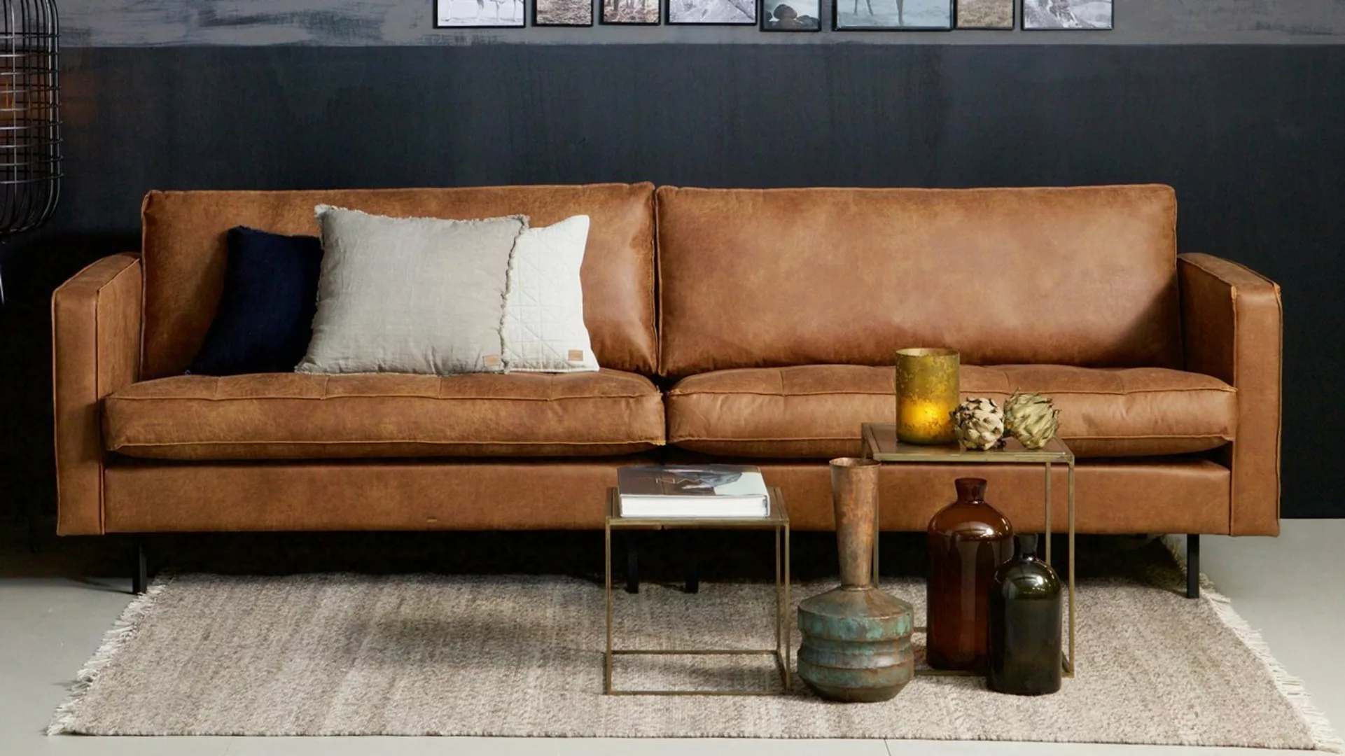 BePureHome Sofa Sofa Rodeo "Classic" 3-Sitzer - Leder Cognac, Freistellbar günstig online kaufen