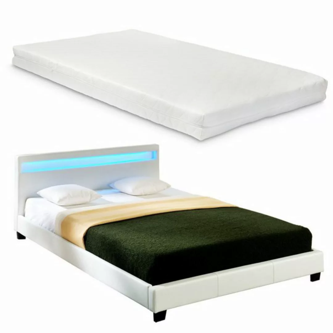Corium Polsterbett (Bett und Matratze), LED-Bett »Paris« mit Matratze 180x2 günstig online kaufen
