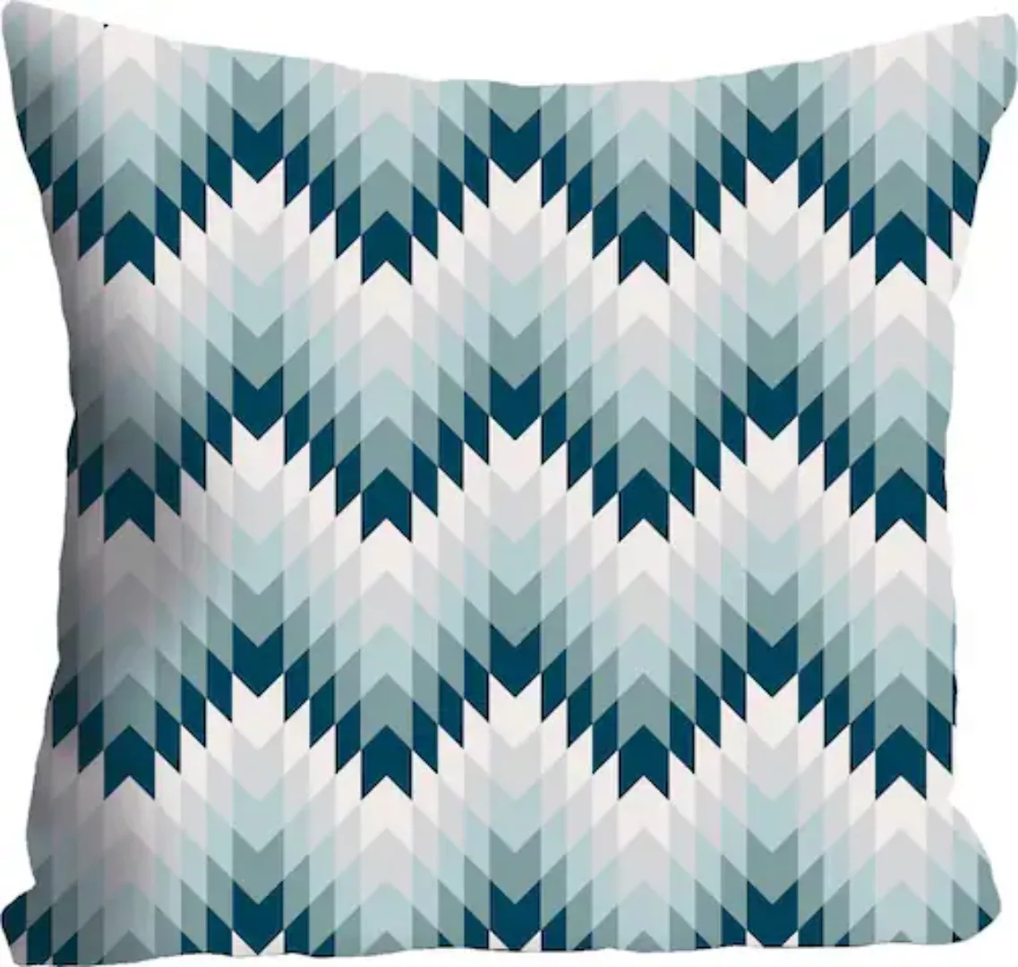 queence Dekokissen »Blau & Weiß Muster« günstig online kaufen