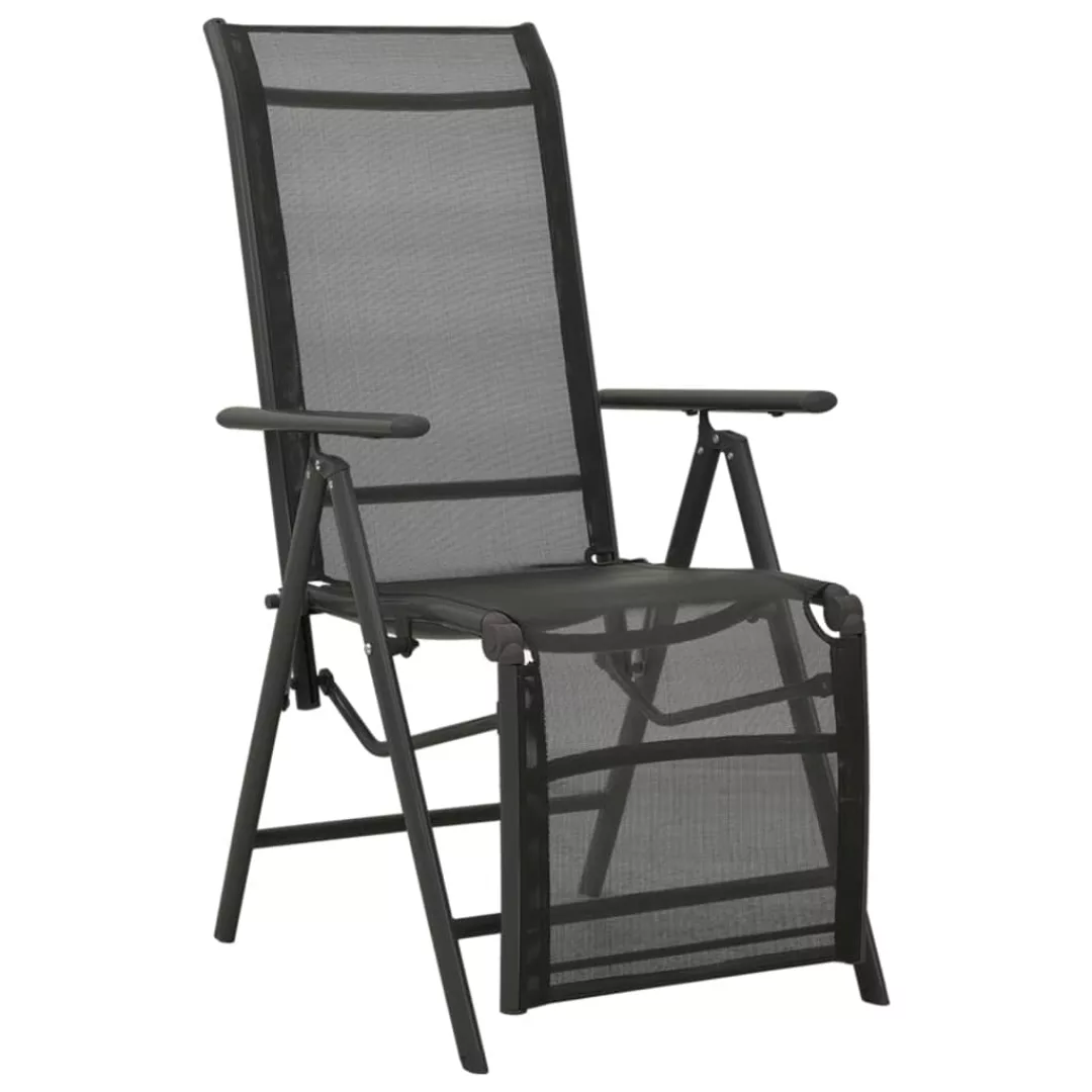 Garten-liegestühle 2 Stk. Textilene Und Aluminium Anthrazit günstig online kaufen